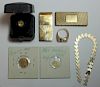 JEWELRY & COINS. Assorted Grouping of Gold Jewelry
