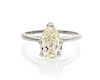 A 14 Karat White Gold and Diamond Solitaire Ring, 1.85 dwts.