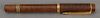 Waterman fountain pen, wood and gold, made in France with 18 karat tip. length 5 1/2 inches.   Provenance: Estate of Peggy & Dav...