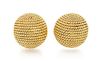 A Pair of 18 Karat Yellow Gold Earclips, Chimento, 8.20 dwts.