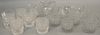 Group of fourteen cut crystal pieces to include four Anglo Irish colorless crystal creamers (one creamer chipped and one with crack)...