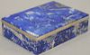 Large Lapis Lazuli box marked: Morita Gil Chile. top: 4" x 5 3/4" height 1 1/2 inches