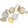 FOUR YELLOW GOLD OR SILVER POCKET WATCH REPEATERS