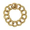 TIFFANY & CO. ROPED YELLOW GOLD LINK BRACELET