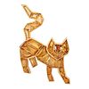 CITRINE, DIAMOND & YELLOW GOLD SCAREDY-CAT BROOCH