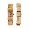 LADY'S YELLOW GOLD BRACELET WATCHES