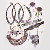 COLLECTION OF ZIIO BEADED GLASS OR GEMSTONE JEWELRY