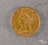 U.S. 1897 five dollar Liberty head gold coin