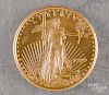 Standing Liberty .25 oz gold coin