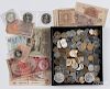Collection of foreign coins and currency