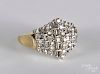 14K gold and diamond cluster ring, 5.1 dwt.