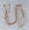 14K yellow gold necklace with 10K clasp, 16.3 dwt.