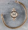 Pierre Vallee 14K yellow gold and diamond watch