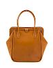 An HermËs Natural Equestrian Leather Tote, 12"- 17" x 14" x 5.5"; Handle drop: 7".