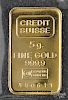 Credit Suisse 5g fine gold ingot