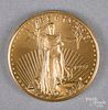 US American eagle 1 ozt. fine gold coin.