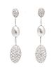 A Pair of Platinum and Diamond Earrings, 7.80 dwts.