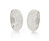 A Pair of 18 Karat White Gold and Diamond Hoop Earrings, 4.80 dwts.