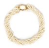 A 14 Karat Yellow Gold and White Coral Multi Strand Necklace, Gumps,