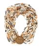 A Yellow Gold, Caroletta Augusta Bronze Coin and Multi Strand Chalcedony Bead Necklace,