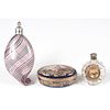 Glass Perfume Bottles and  Sevres Box