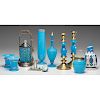 Victorian Blue Glass Tablewares