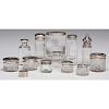 Glass Dresser Boxes with Sterling Lids