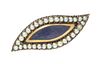 A Victorian Seed Pearl and Backed Crystal Mourning Brooch, 3.80 dwts.