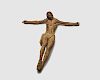 Continental Carved and Painted Wood Figure of Christ Crucified