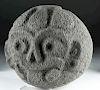 Large Teotihuacan Carved Stone Figural Mortar