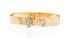 A Vintage 14 Karat Yellow Gold and Diamond Belt Bracelet, 16.50 dwts.