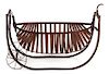 A Bentwood Field Cradle Height 30 x width 21 x depth 47 inches.