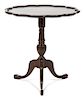 A Chippendale Style Mahogany Tea Table Height 27 x diameter 26 inches.