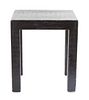 A Faux Alligator Wrapped Occasional Table Height 16 1/4 x width 14 x depth 12 inches.