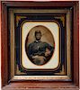 Civil War tintype, Union soldier Horatio N. Greenleaf