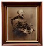 Albumen photograph, Civil War Union officer with sword