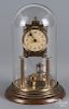 German brass desk clock with dome