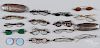 Fifteen pairs of early eyeglasses