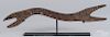 Cast iron sculptural alligator jaw wrench
