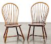 Pair of bowback Windsor chairs