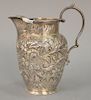 S. Kirk & Son repousse creamer. ht. 4 5/8in., 4 troy ounces