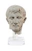 An Italian Cast Stone Bust Height 13 inches.