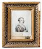 A Framed Italian Photograph Plate 5 1/2 x 3 7/8 inches.