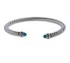 David Yurman Sterling Diamond Turquoise Cuff Bracelet