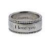 Tiffany &amp; Co I love You Sterling Beaded Band Ring