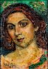 David Burliuk (1882-1967) Portrait of a Lady