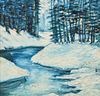 Edward Redfield (1869-1965) Winter Stream, Oil Painting