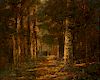 Attr. to Narcisse Virgile Diaz de la Pena (1808-1876) Barbizon Forest Painting