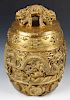 Antique Chinese Gilt Bronze Dragon Bell