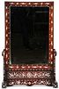 19th c. Chinese Inlaid Mother of pearl and Rosewood Table Mirror Stand